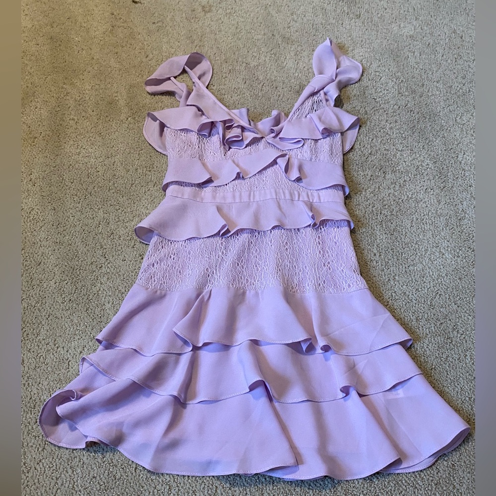 Bardot Revolve Babylon dress lilac purple - Picture 3 of 7